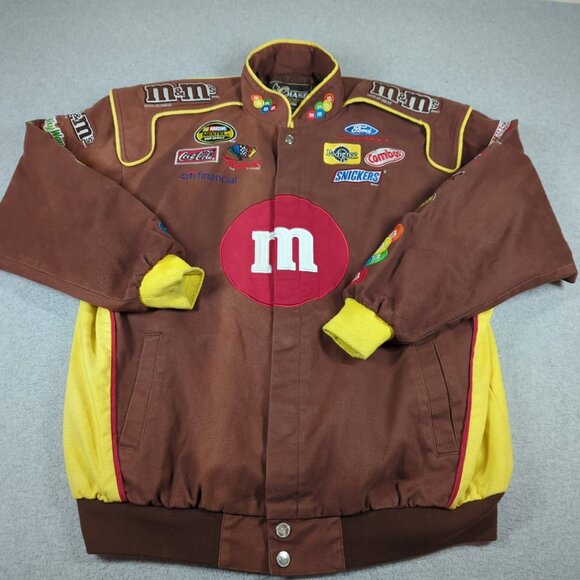 Chase Authentics Other - Chase Authentics Drivers Line Nascar Jacket Mens XL Brown M&M
